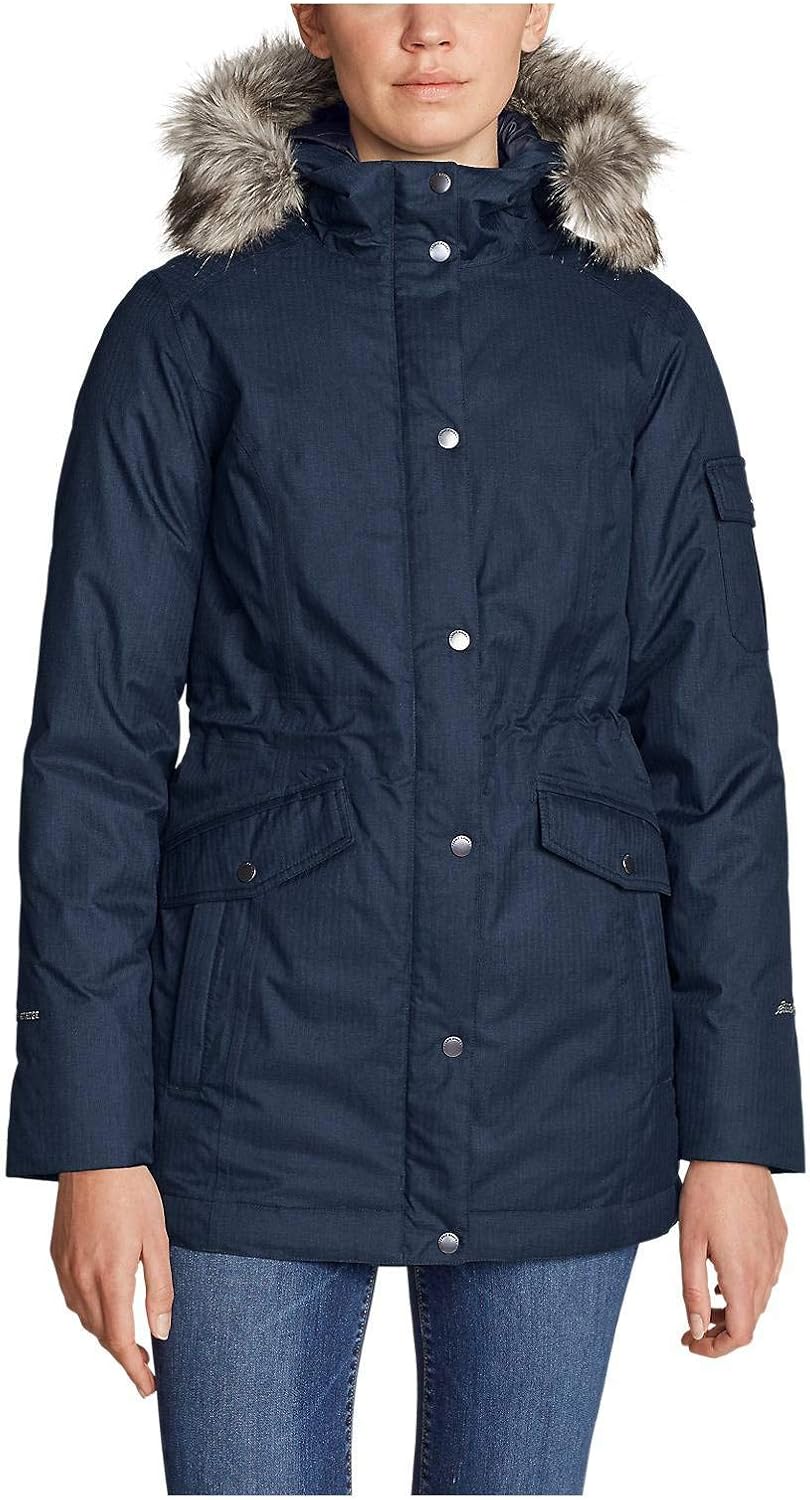 eddie bauer 女式 superior 3.0 羽绒大衣 htr 靛蓝色 常规 s